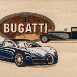 BUGATTI La Quête du Graal Marqueterie 95X70 cm- Christophe Thurnherr