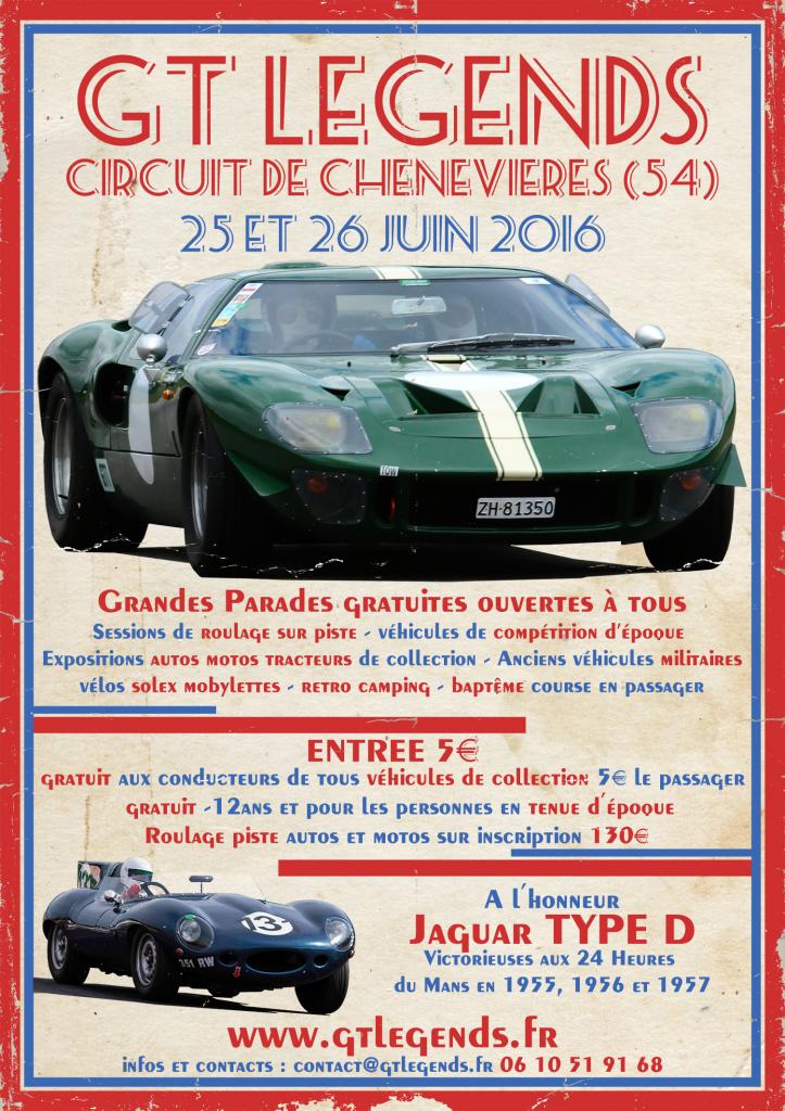 GT Legends 2016 sur le Circuit de Chenevières