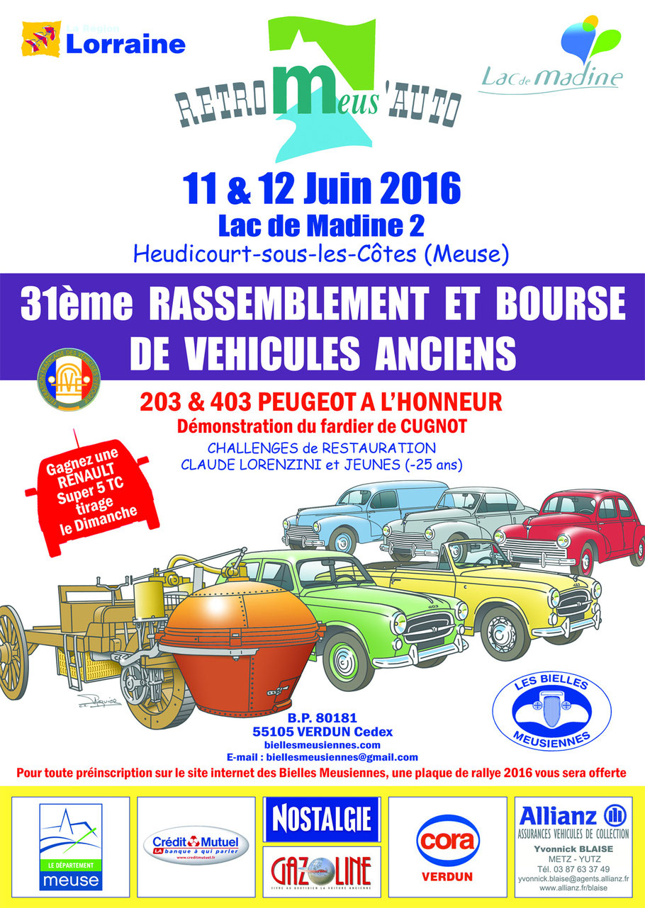 Retro Meus&rsquo;auto au Lac de Madine