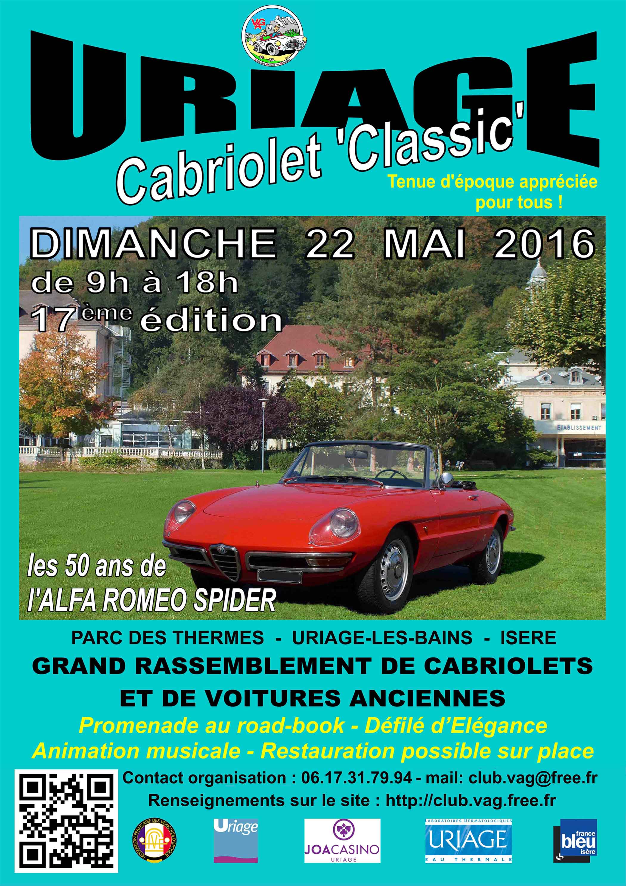 Les anciennes à l&rsquo;air libre à Uriage Cabriolet Classic 2016