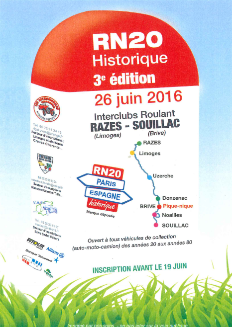 Trois Clubs Prêts pour la RN20 Historique