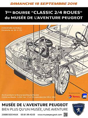 Une Bourse aux Pièces au Musée de l&rsquo;Aventure Peugeot