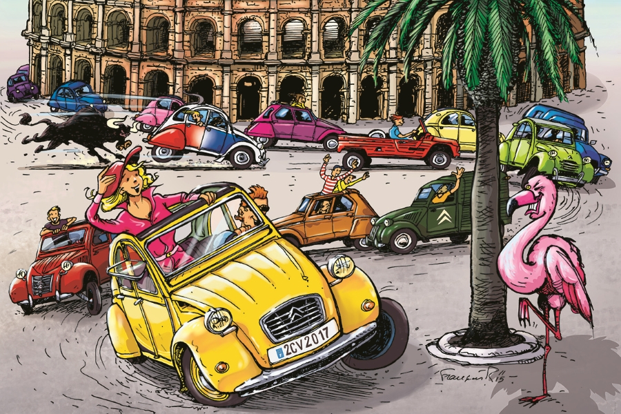 Nationale 2CV 2017 : Direction Nîmes avec les Crocodeuches
