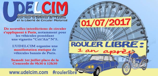 Le 1er Juillet, manifestez contre les restrictions de circulation