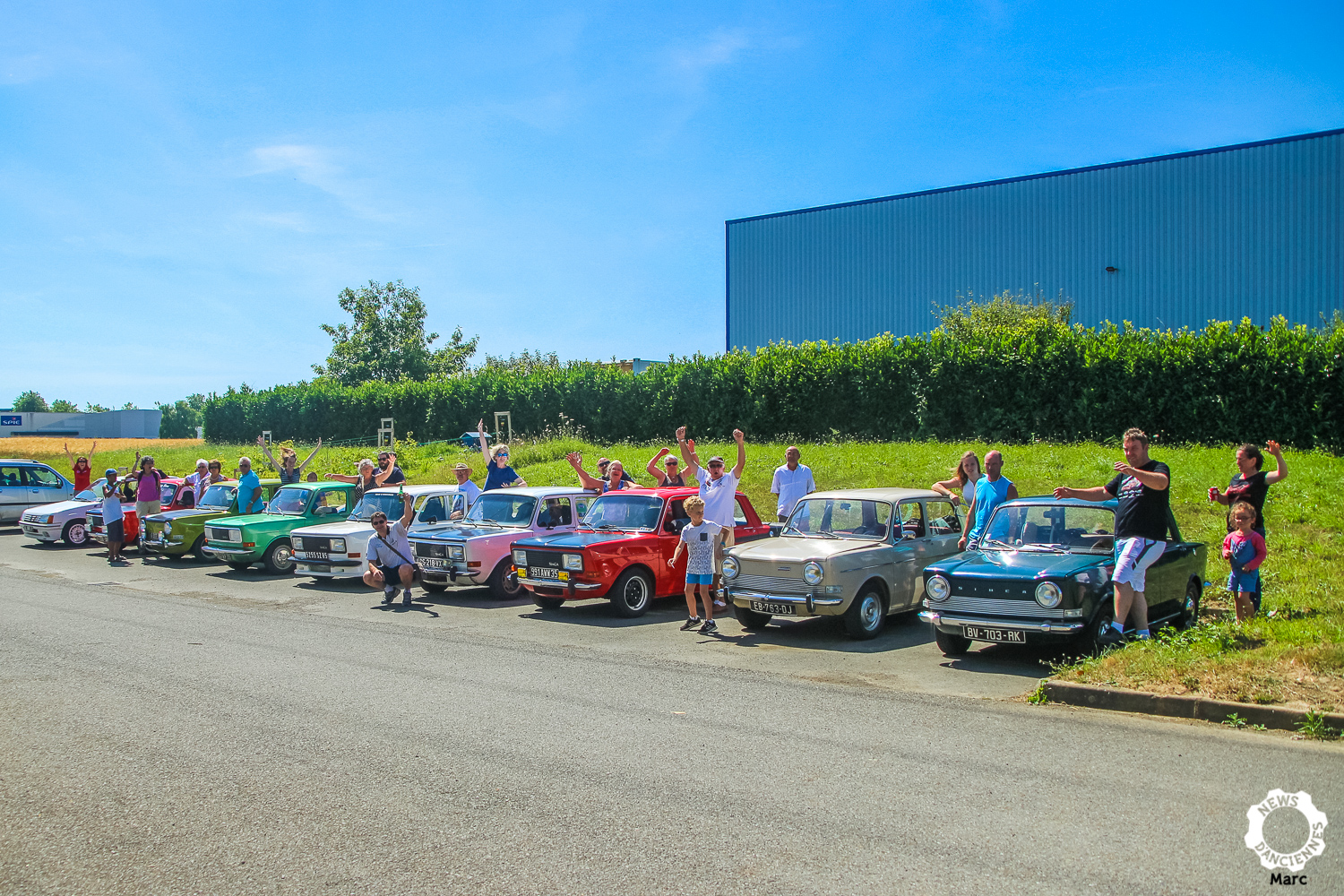 Les Simca 1000 étaient rassemblées à Bédée