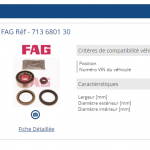 Roulements Simca Oscaro-
