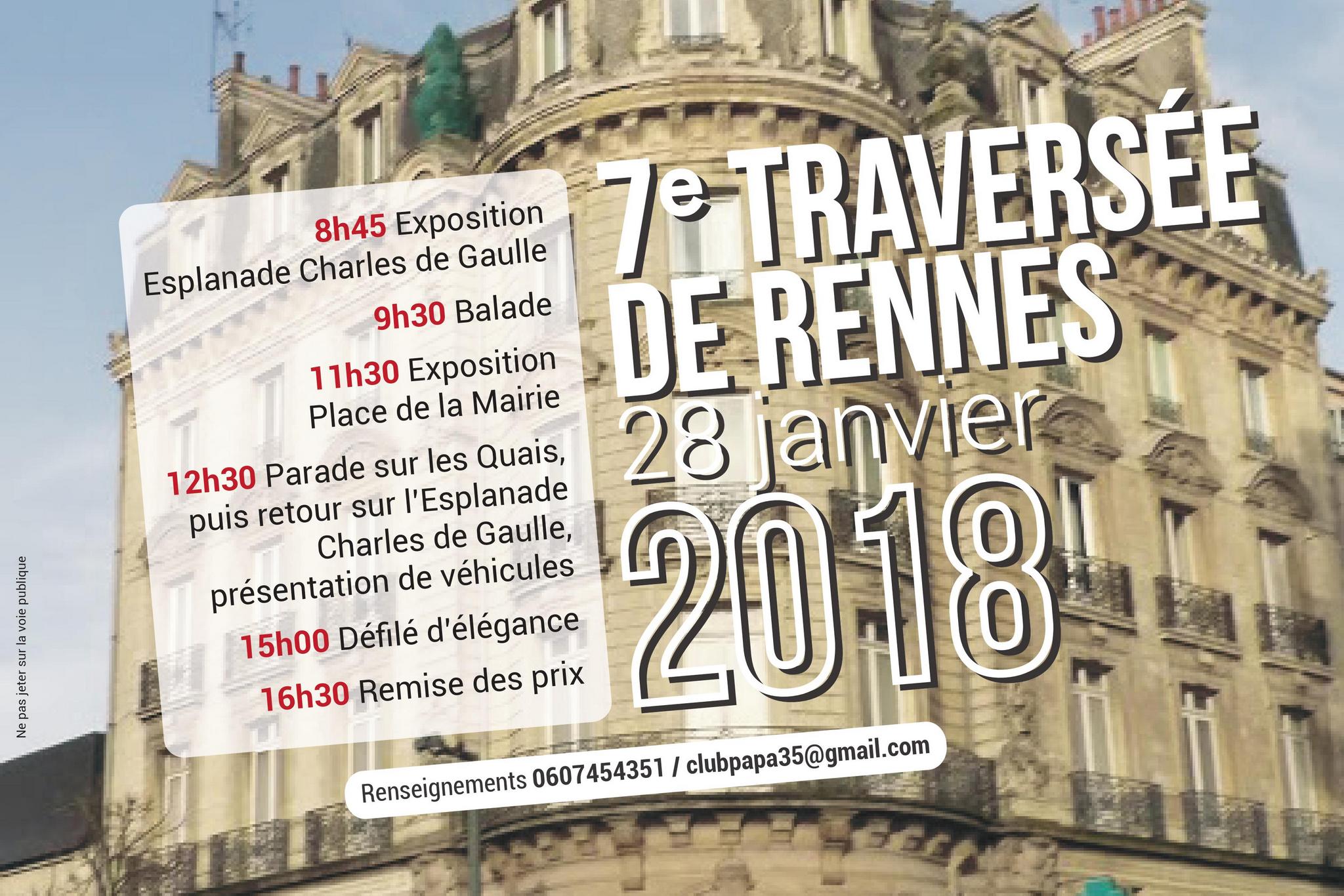 Ce dimanche, faites chauffer vos moteurs pour la Traversée de Rennes 2018 !