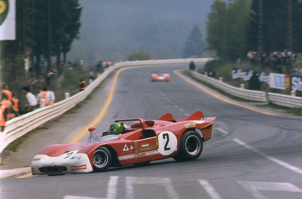 Alfa Romeo 33 3 pilotée par Pescarolo à Spa en 1971- Alfa Romeo 33/3