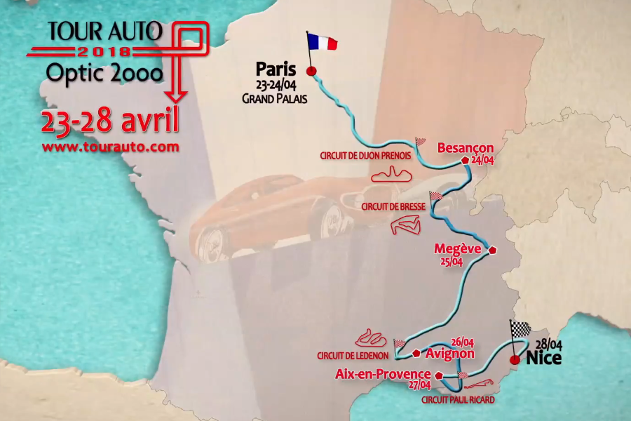Guide du Tour Auto 2018, parcours et engagés