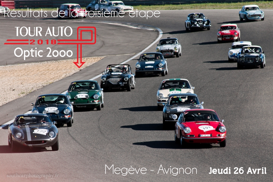 Tour Auto 2018 : les résultats de la troisième étape, Megève – Avignon