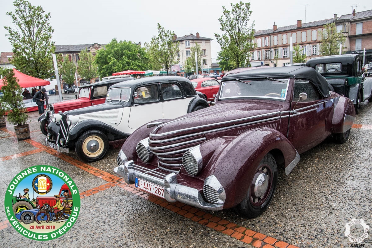 La Journée Nationale du Véhicule d&rsquo;Epoque 2018 était pluvieuse à Montauban