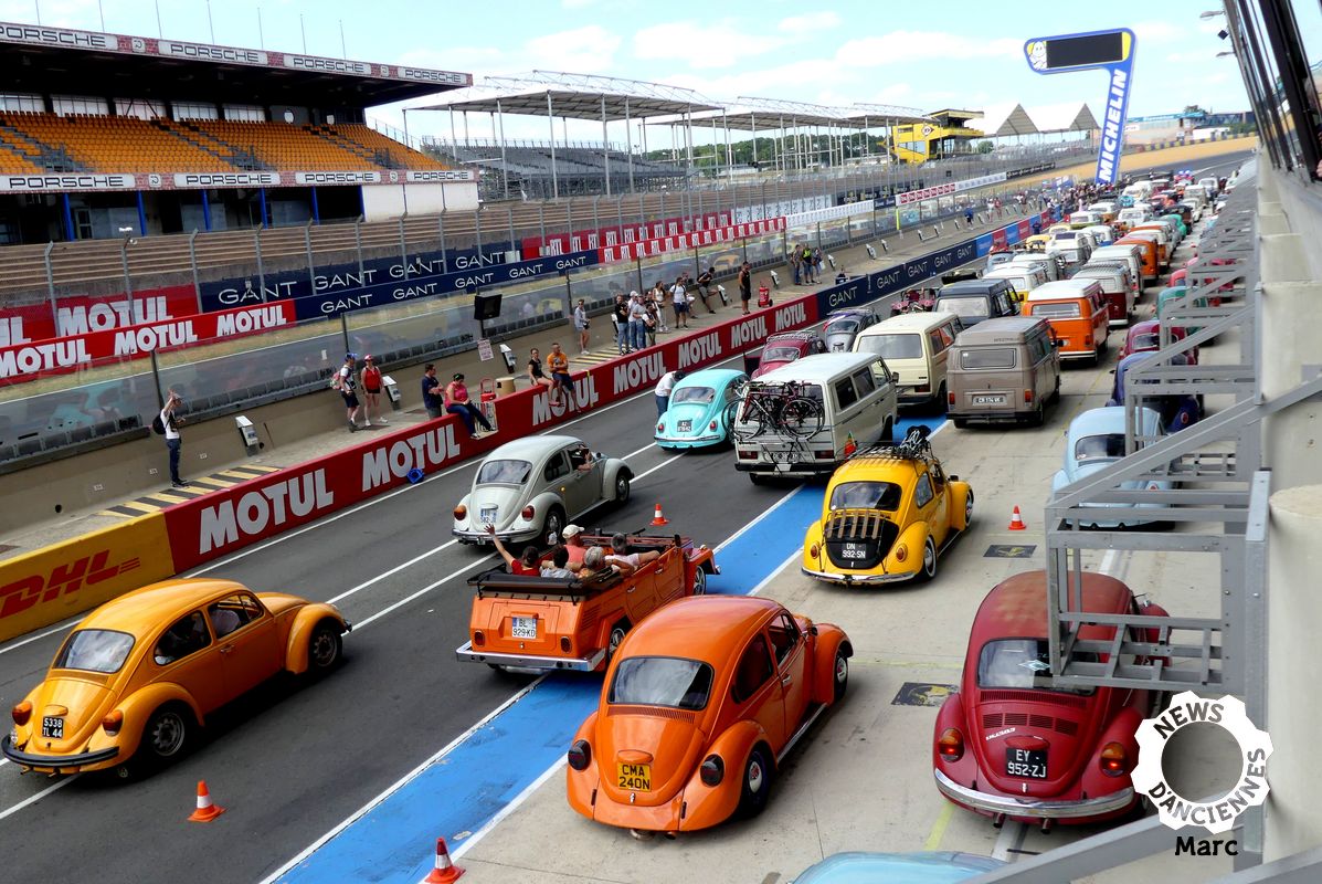 Le Super VW Fest 2018 creuse son empreinte sur le circuit Bugatti, action, réaction