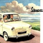 Vespa 400 Publicite Automobile en couleur de 1958- Vespa 400