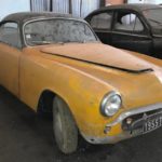 Sortie de Grange Hautes Pyrénnées Simca 9 Sport-