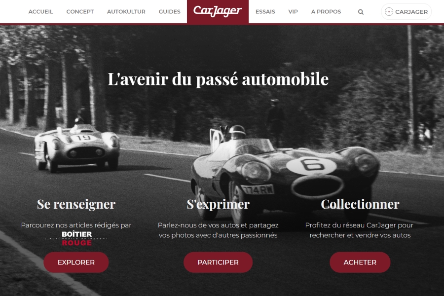 CarJager, le hub digital de l&rsquo;automobile de Collection devient accessible à tous