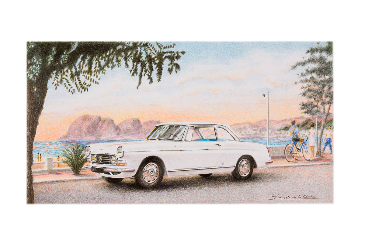 François de la Cloche, les automobiles au crayon