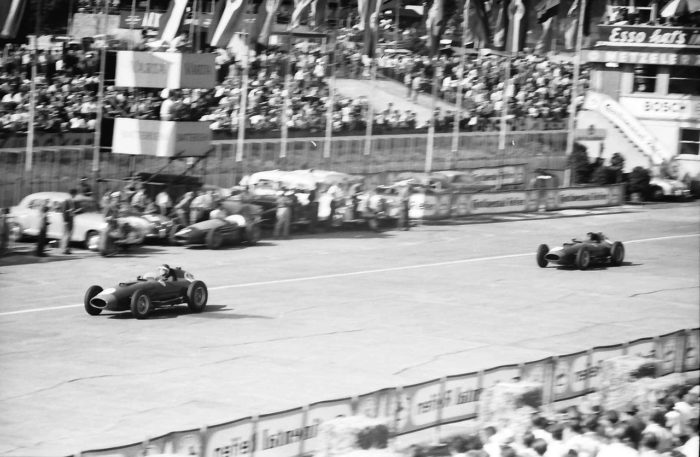 Hawthorn and Collins Ferraris Nurburgring 1957- Lancia D50