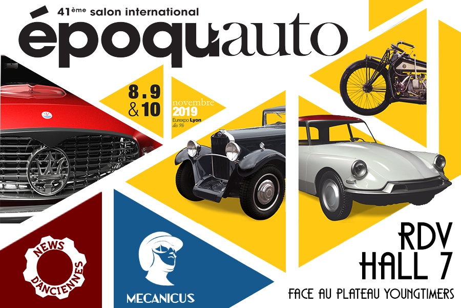News d&rsquo;Anciennes et Mecanicus seront à Epoqu&rsquo;Auto 2019