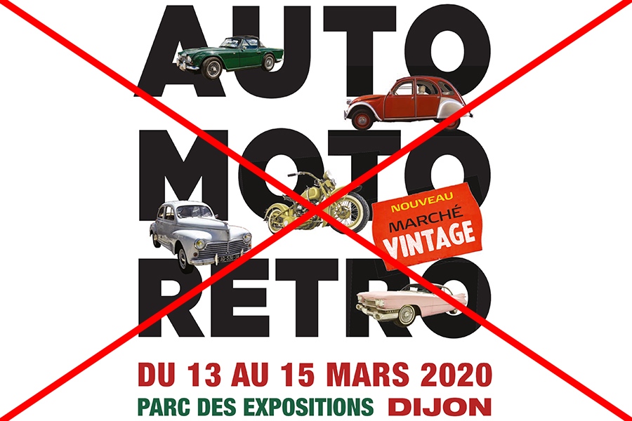 L&rsquo;Auto Moto Rétro Dijon 2020 est annulé, le coronavirus fait des dégâts
