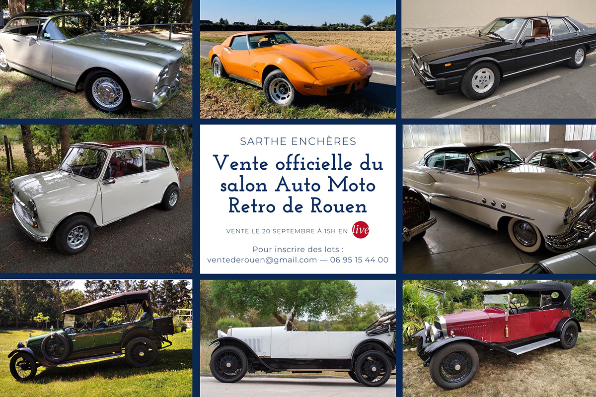Une belle vente aux enchères à venir à l&rsquo;Auto Moto Rétro Rouen