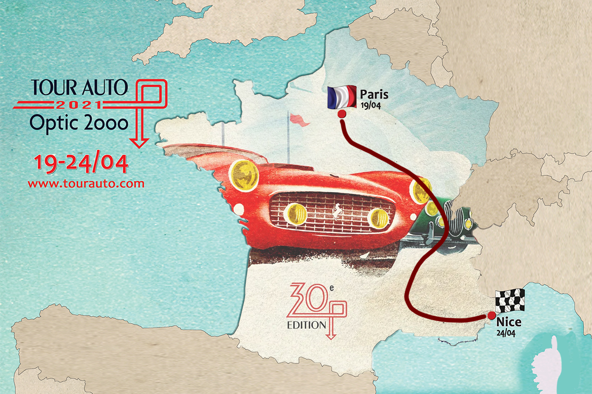 Parcours du Tour Auto 2021 : Paris-Nice… et les Alpes !