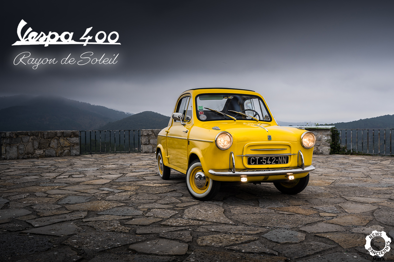 Essai d&rsquo;une Vespa 400, rayon de soleil