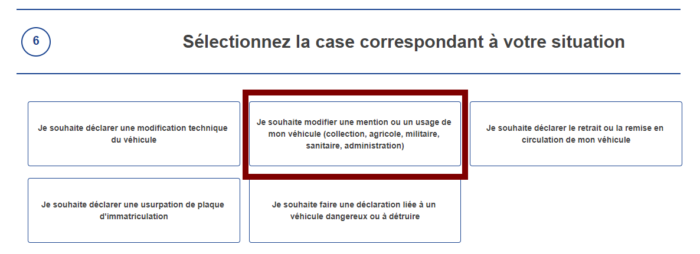 image 7- Certificat d'Immatriculation de Collection