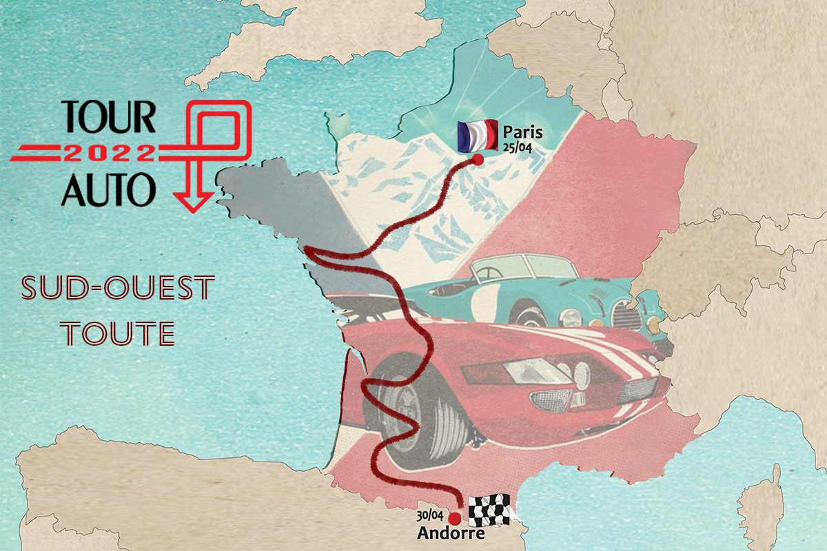 Le Parcours du Tour Auto 2022 est connu, spéciales mises en avant, le Sud-Ouest à l&rsquo;honneur