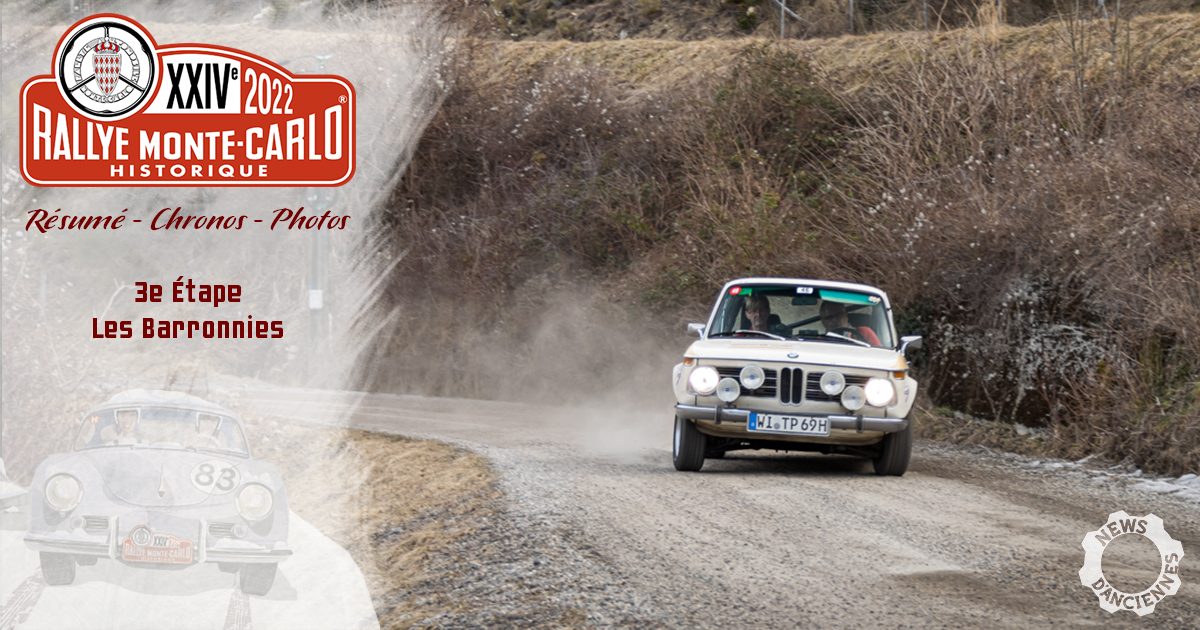 Rallye Monte-Carlo Historique 2022, les résultats de la troisième journée