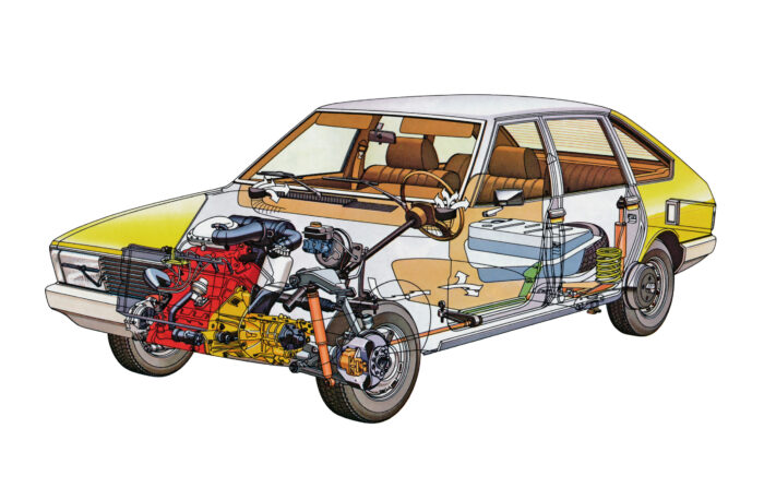 Éclaté de la Simca 1307