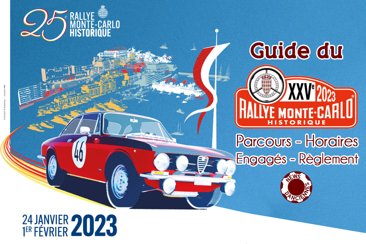 Guide du Rallye Monte-Carlo Historique 2023, le parcours, les horaires et les engagés