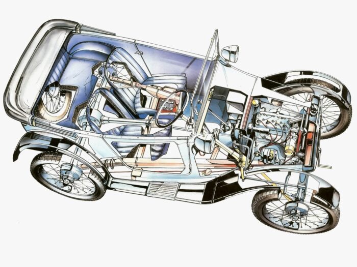 Eclaté de l'Austin Seven