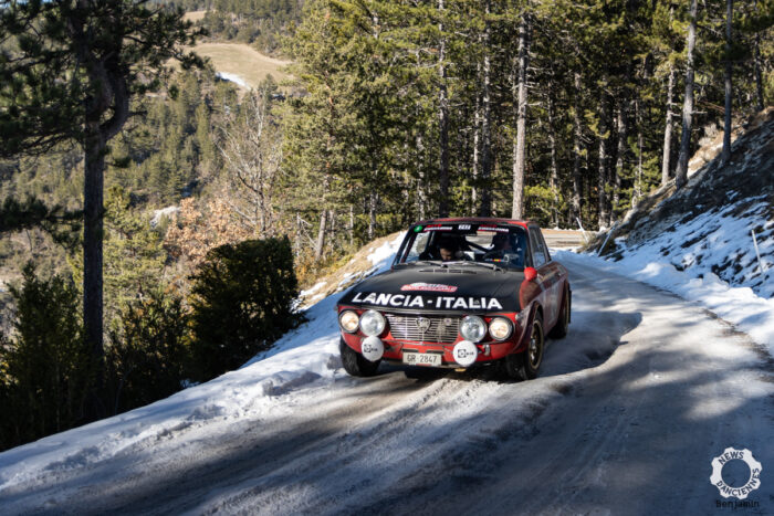 Seeberger et Einz sur une Fulvia avec des roues Maxilite