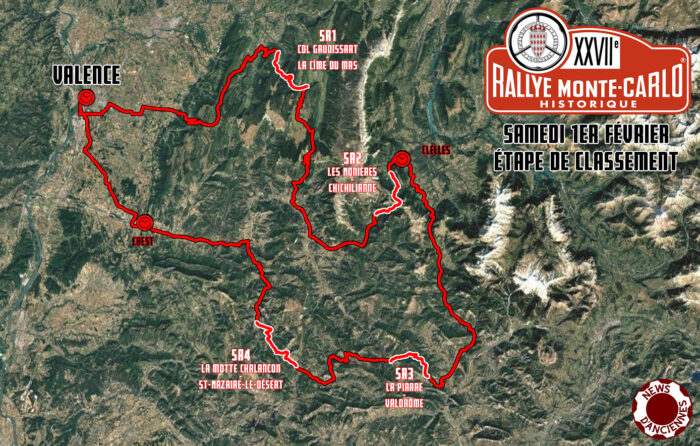 Guide du Monte Carlo Historique 2025 Carte Recapitulative de la Premiere Journee par News dAnciennes copie 2- Rallye Monte-Carlo Historique 2025