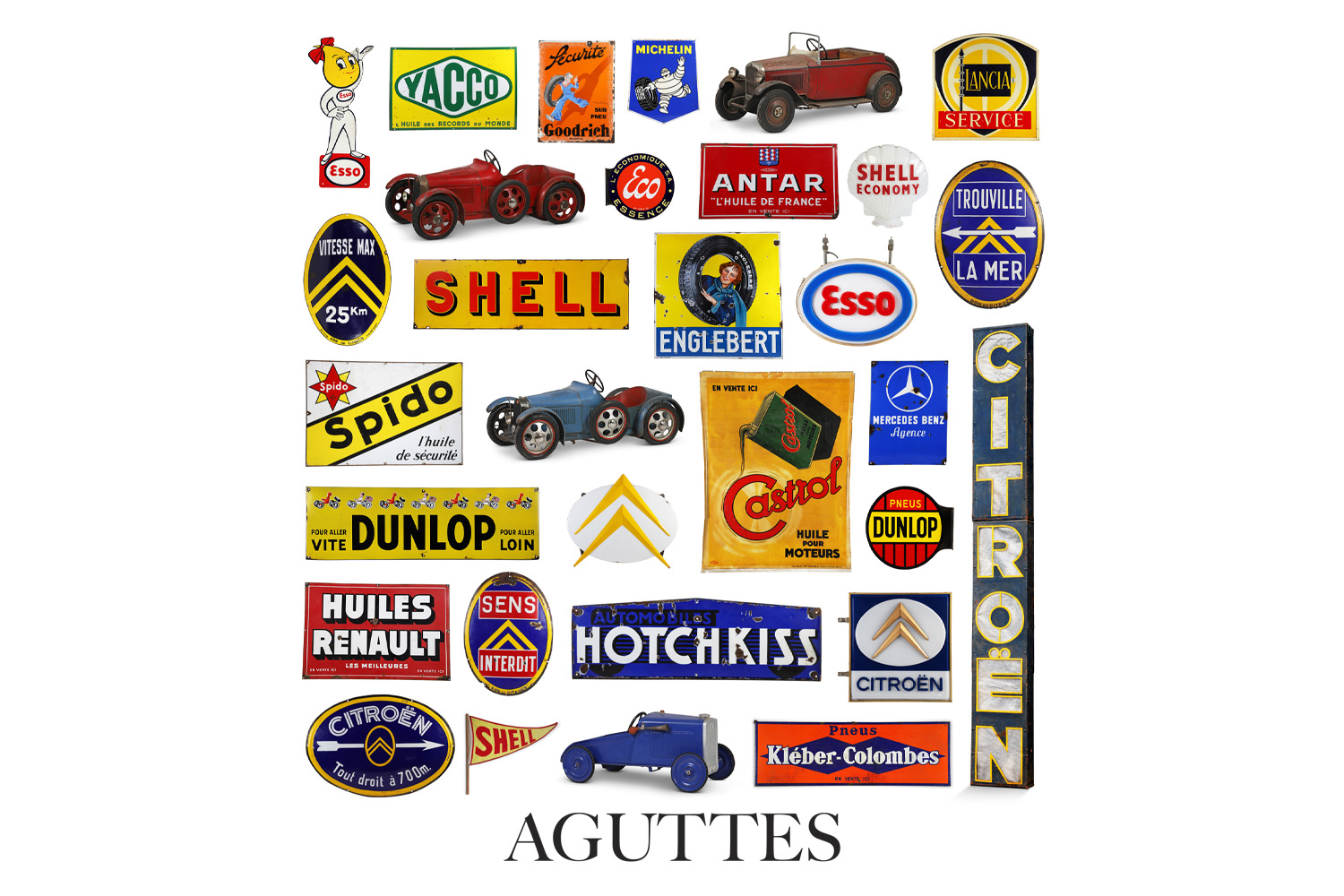 Une énorme collection de plaques émaillées sous le marteau d&rsquo;Aguttes le 20 Mars