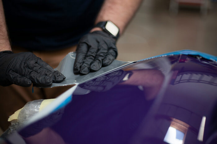 travaux peinture carrosserie bleu-